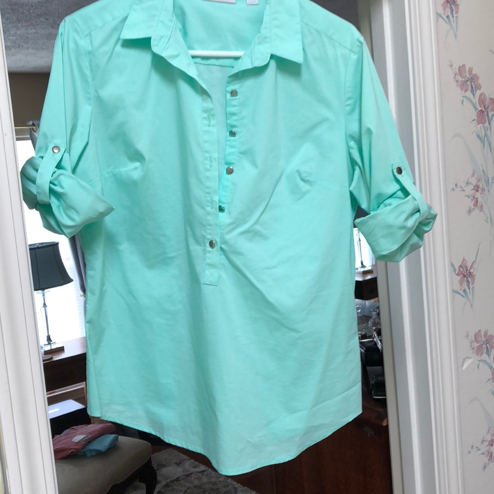 🎀 Popover Mint Green Top